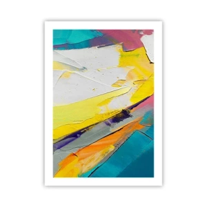 Póster - Una pintura abstracta con colores dinámicos en tonos claros. - 50x70cm - Anatomía de la luz - Decoración de pared moderna para salón y dormitorio ARTTOR
