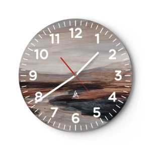 Reloj de pared - Reloj de vidrio -  Valle apacible - 40x40 cm