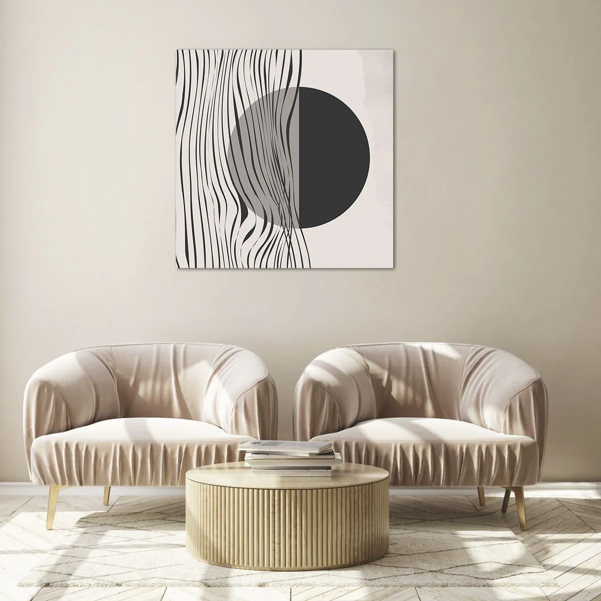 Cuadro sobre vidrio - Impresiones sobre Vidrio - Media composición - 70x70 cm