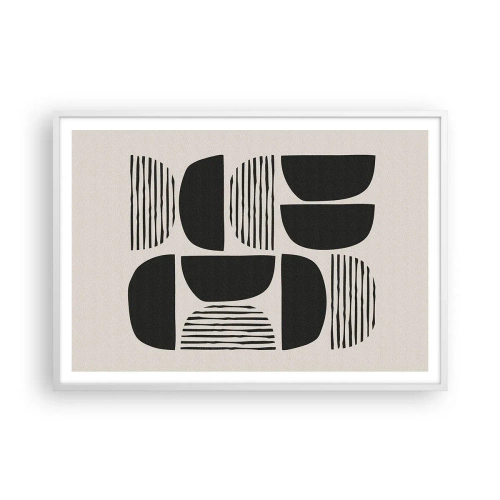 Póster en marco blanco - Arreglos a medias - 100x70 cm