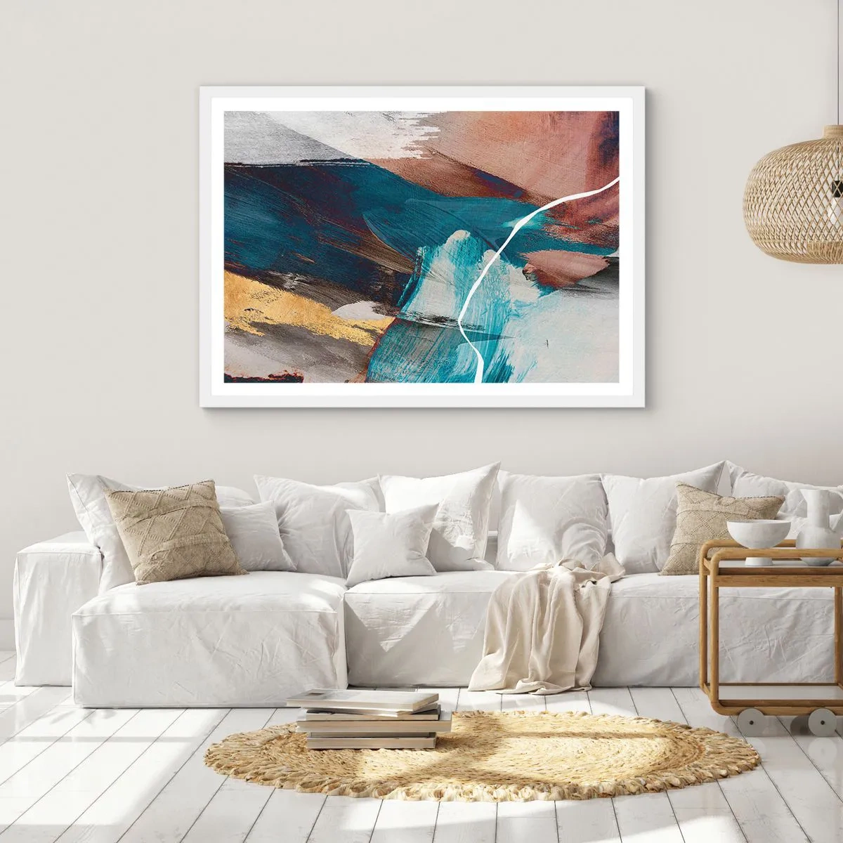 Póster en marco blanco - Con estilo y energía - 91x61 cm