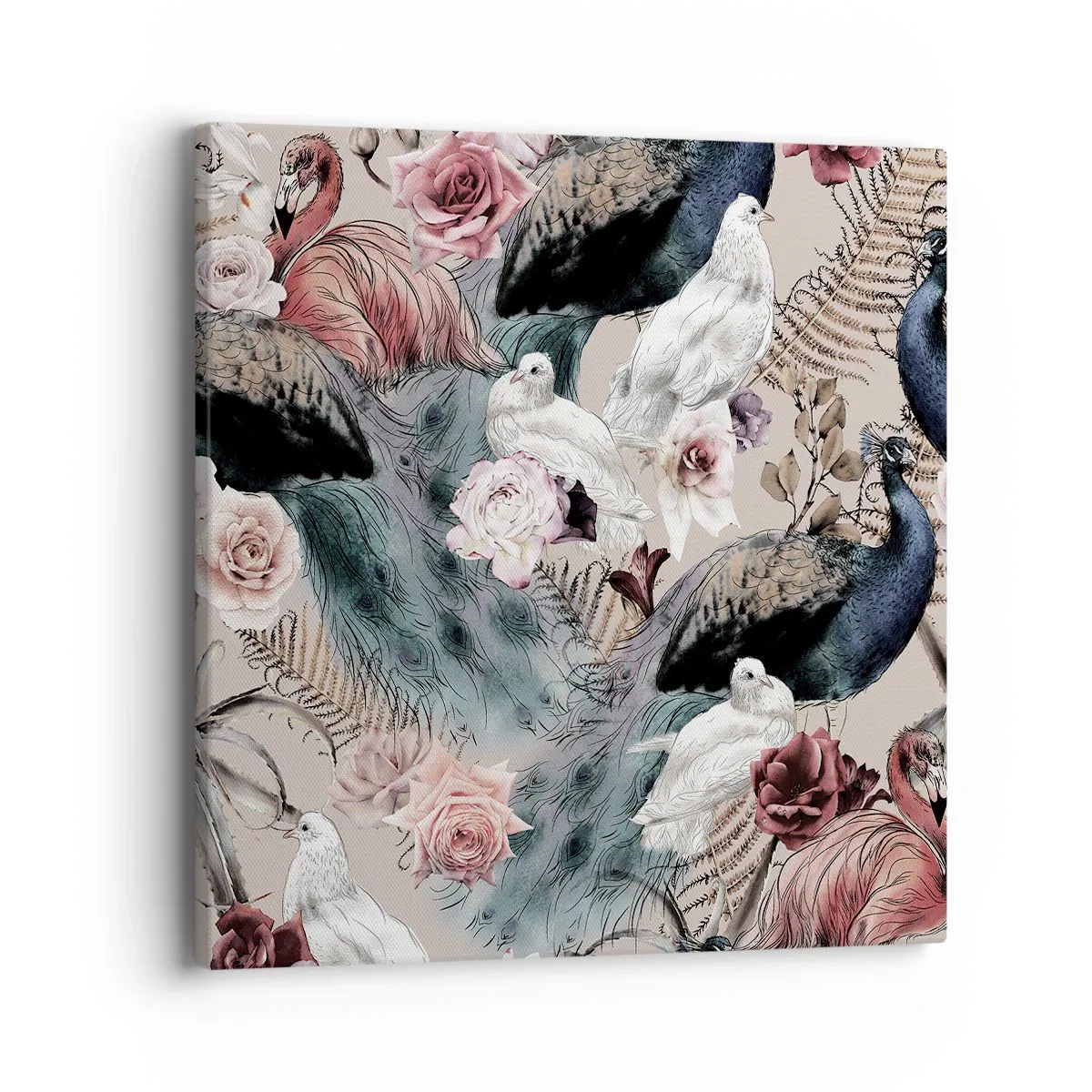 Cuadro sobre lienzo - Impresión de Imagen - En un jardín de palacio - 40x40 cm