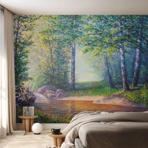 Fotomural Autadhesivo Deluxe Sticker - Paisaje idílico - Paisaje, Bosque, Río - 250x175 cm