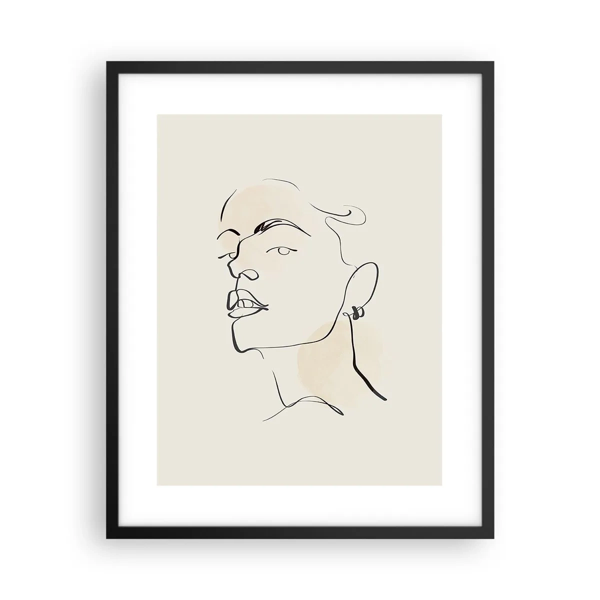 Póster en marco negro - Una mirada orgullosa - 40x50 cm