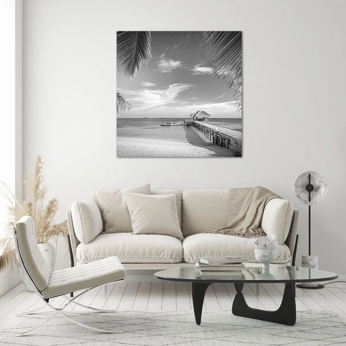 Cuadro sobre vidrio - Impresiones sobre Vidrio - ¿Un recuerdo o un sueño? - 40x40 cm