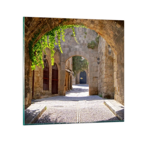 Cuadro sobre vidrio - Impresiones sobre Vidrio - La procesión está a punto de aparecer. - 70x70 cm