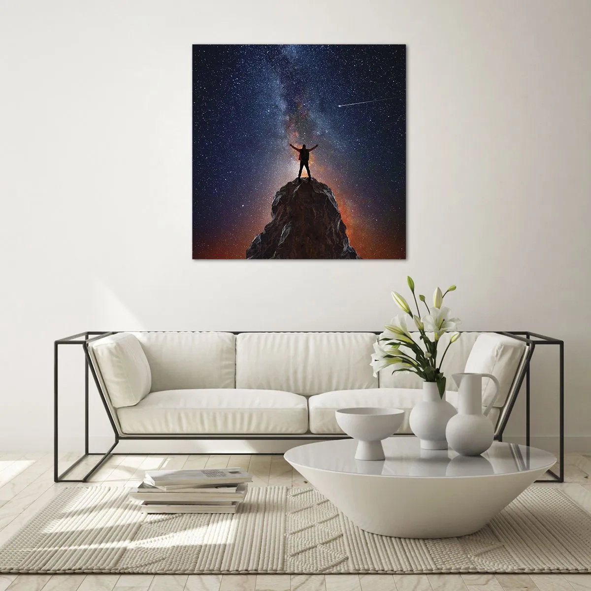 Cuadro sobre vidrio - Impresiones sobre Vidrio - ¡El poder está conmigo! - 40x40 cm