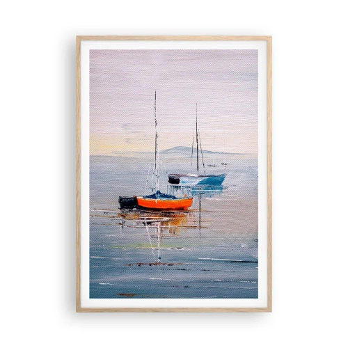Póster en marco roble claro - Un más que merecido descanso - 70x100 cm