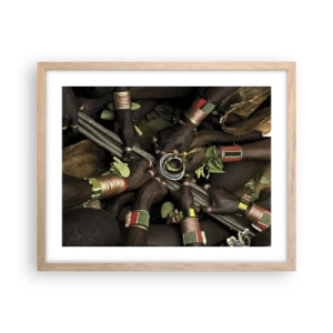 Póster en marco roble claro - Estamos juntos - 50x40 cm