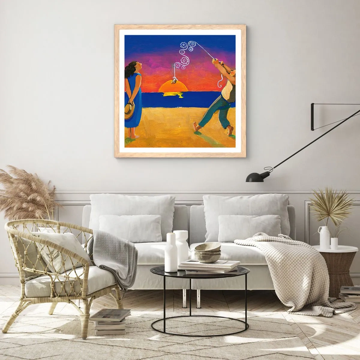 Póster en marco roble claro - Mucho más que una estrella del cielo - 30x30 cm