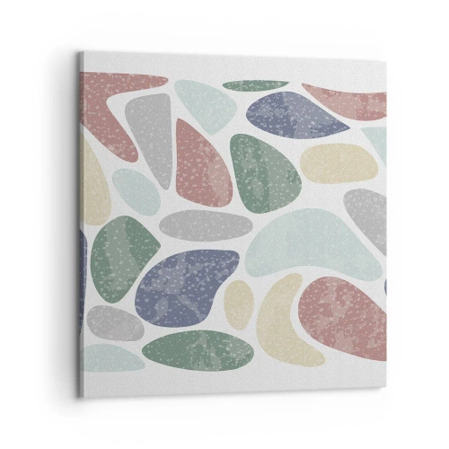Cuadro sobre lienzo - Impresión de Imagen - Mosaico de colores empolvados - 60x60 cm