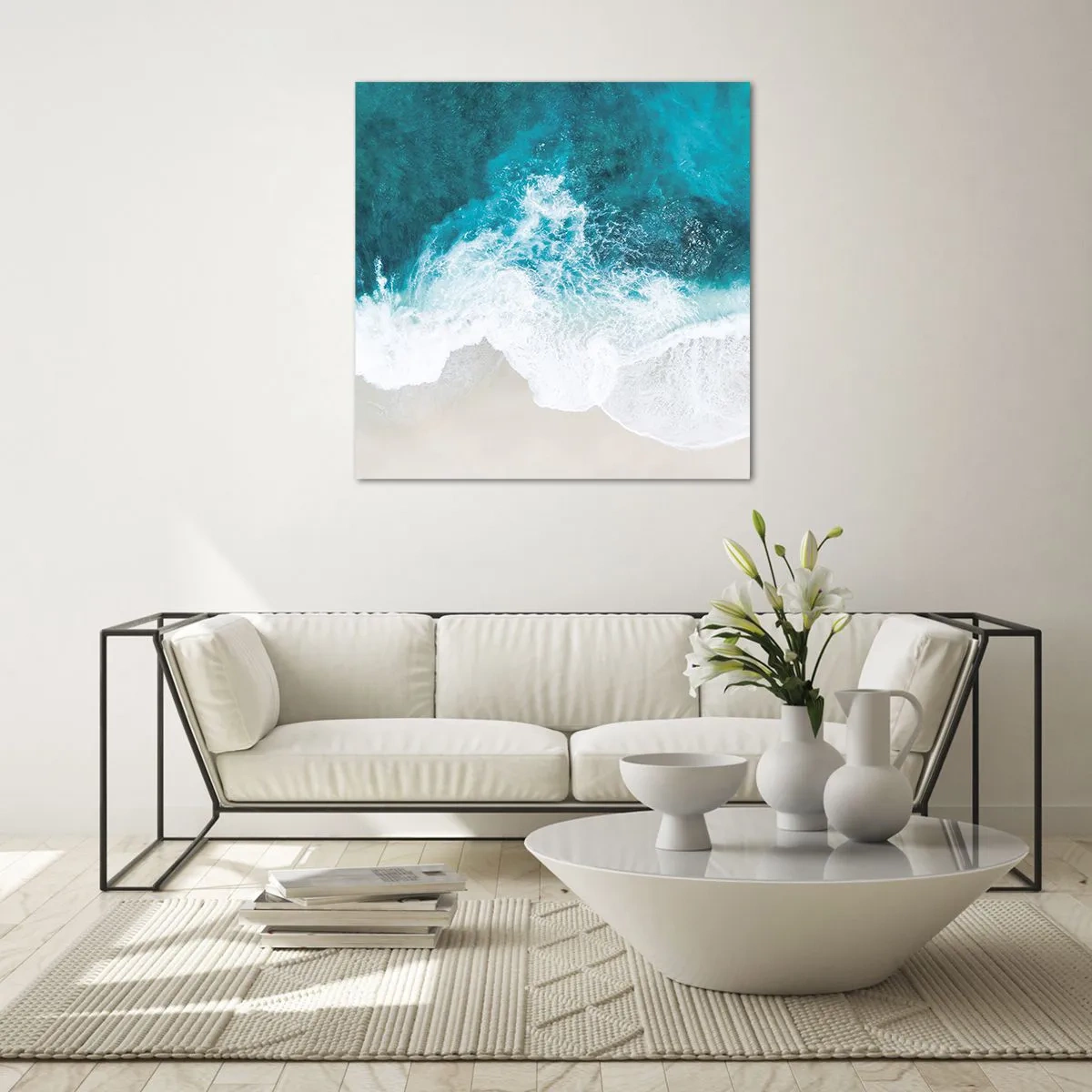 Cuadro sobre vidrio - Impresiones sobre Vidrio - Una caricia natural - 50x50 cm