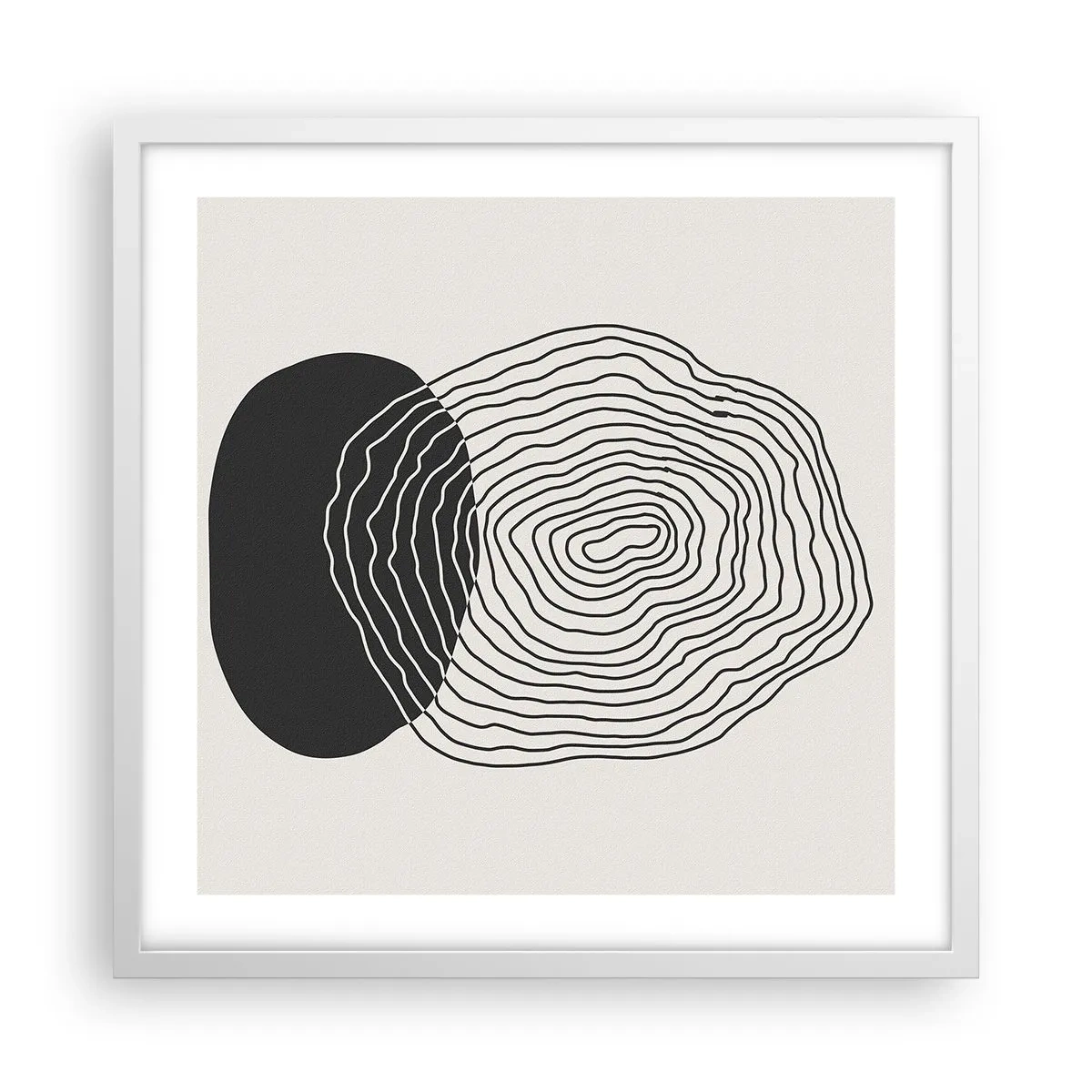 Póster en marco blanco - Persistencia y vibración - 50x50 cm