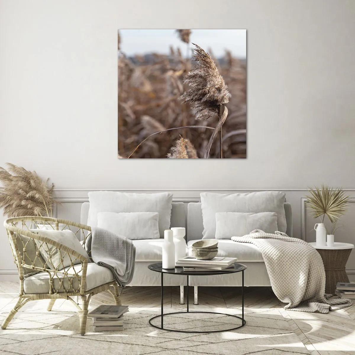 Cuadro sobre vidrio - Impresiones sobre Vidrio - Es hora de volar con el viento - 70x70 cm