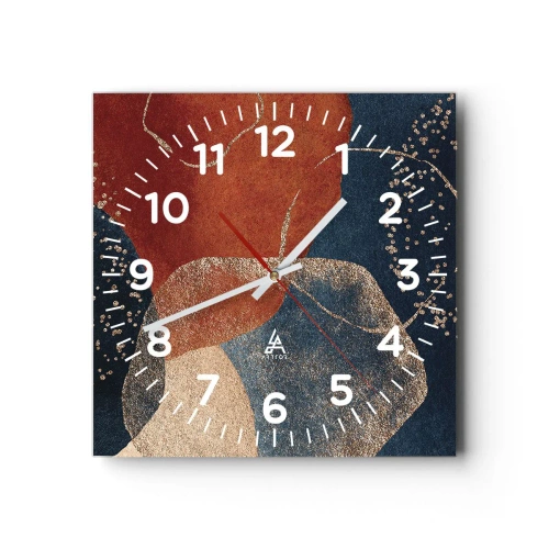 Reloj de pared - Reloj de vidrio - La ligereza del ser - 30x30 cm