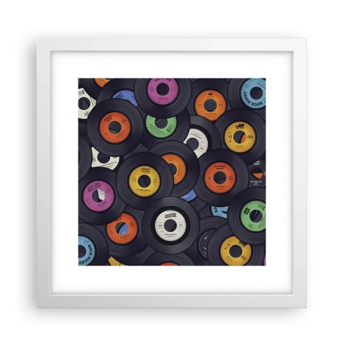 Póster en marco blanco - Colores de los clásicos - 30x30 cm