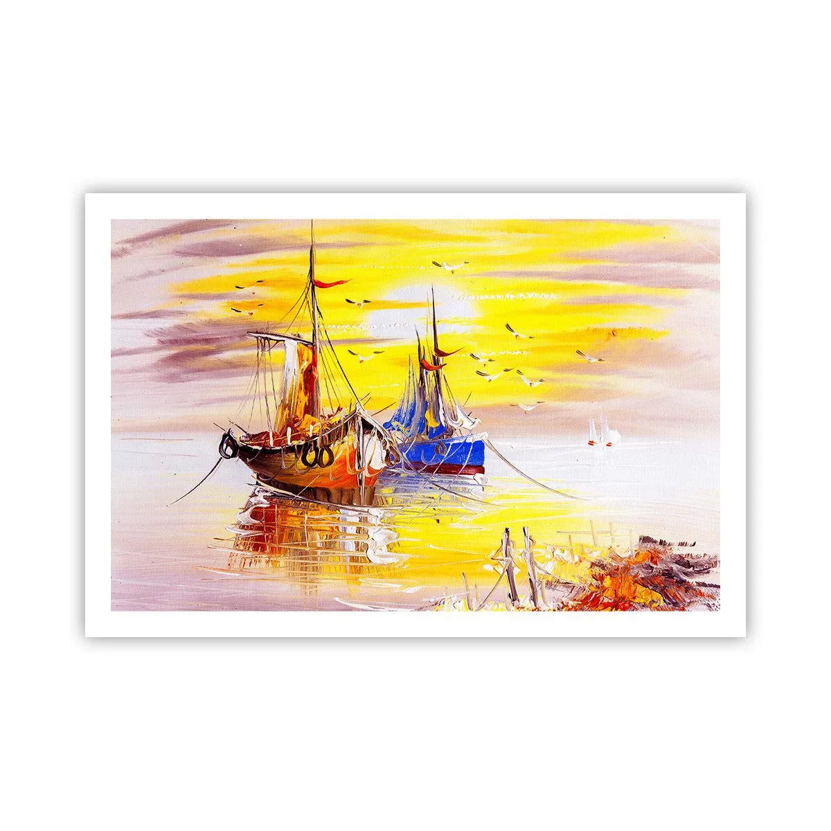Póster - Un merecido descanso en el puerto - 91x61 cm