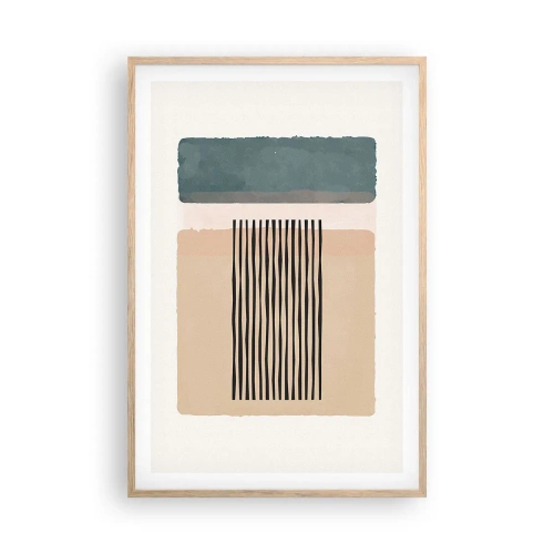 Póster en marco roble claro - Todo en orden - 61x91 cm