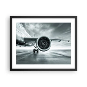 Póster en marco negro - Hay poder - 50x40 cm