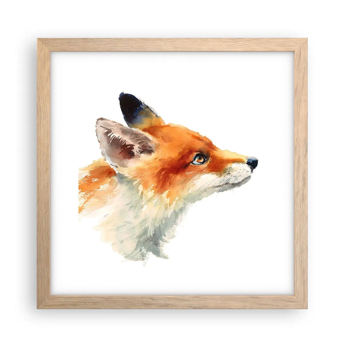 Póster en marco roble claro - Nunca se es demasiado cuidadoso - 30x30 cm