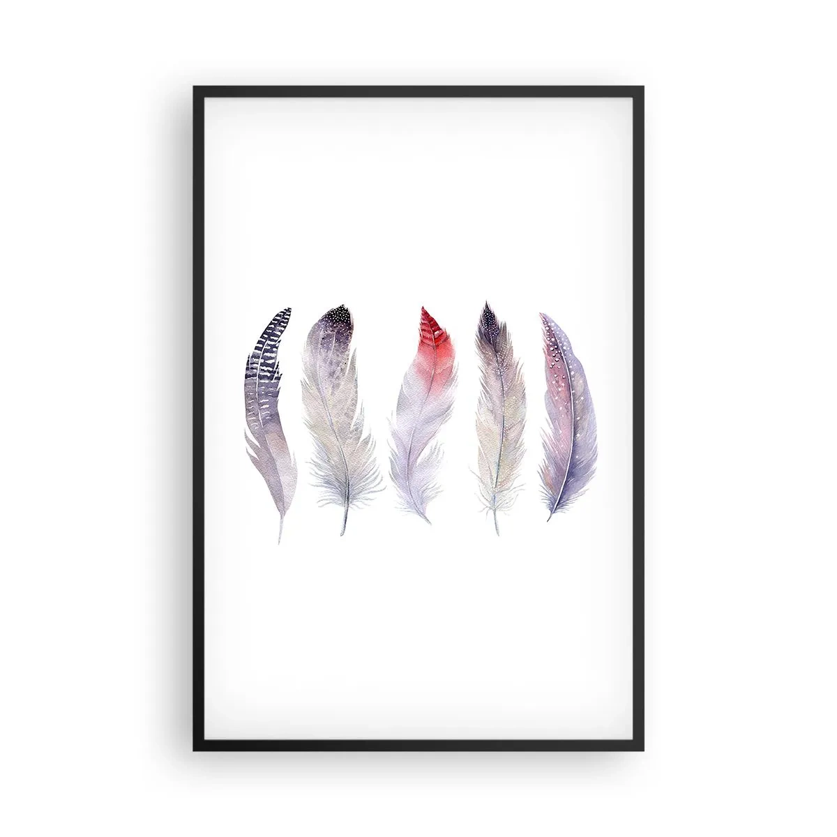 Póster en marco negro - Suave como la niebla de muchos colores - 61x91 cm