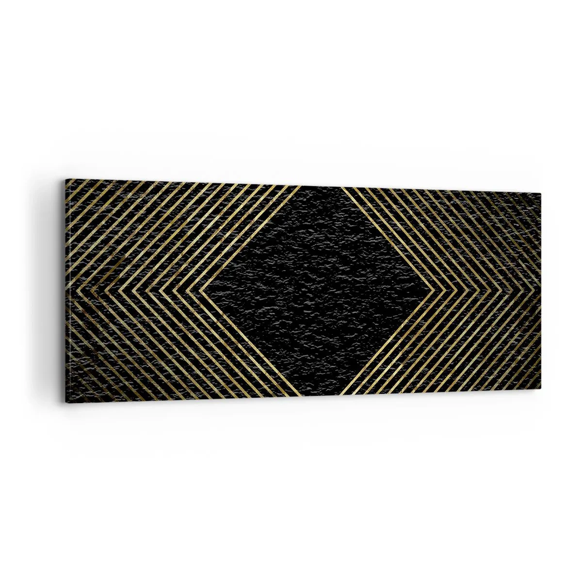 Cuadro sobre lienzo - Impresión de Imagen - Geometría al estilo glamour - 100x40 cm