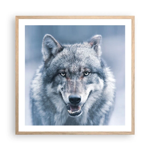 Póster en marco roble claro - ¿Aceptarás el reto? - 60x60 cm