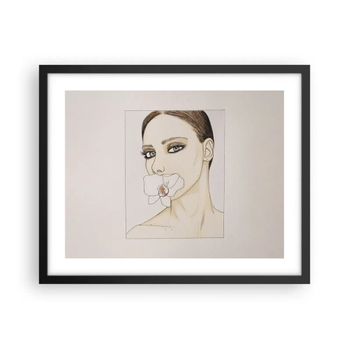Póster en marco negro - Elegancia y belleza - 50x40 cm
