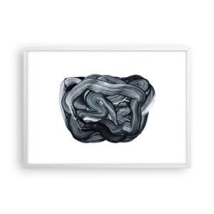 Póster en marco blanco - No es tan sencillo - 70x50 cm