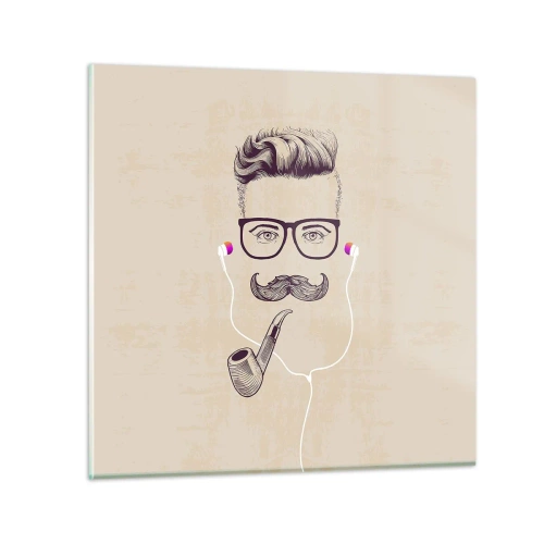 Cuadro sobre vidrio - Impresiones sobre Vidrio - Moda masculina - 30x30 cm