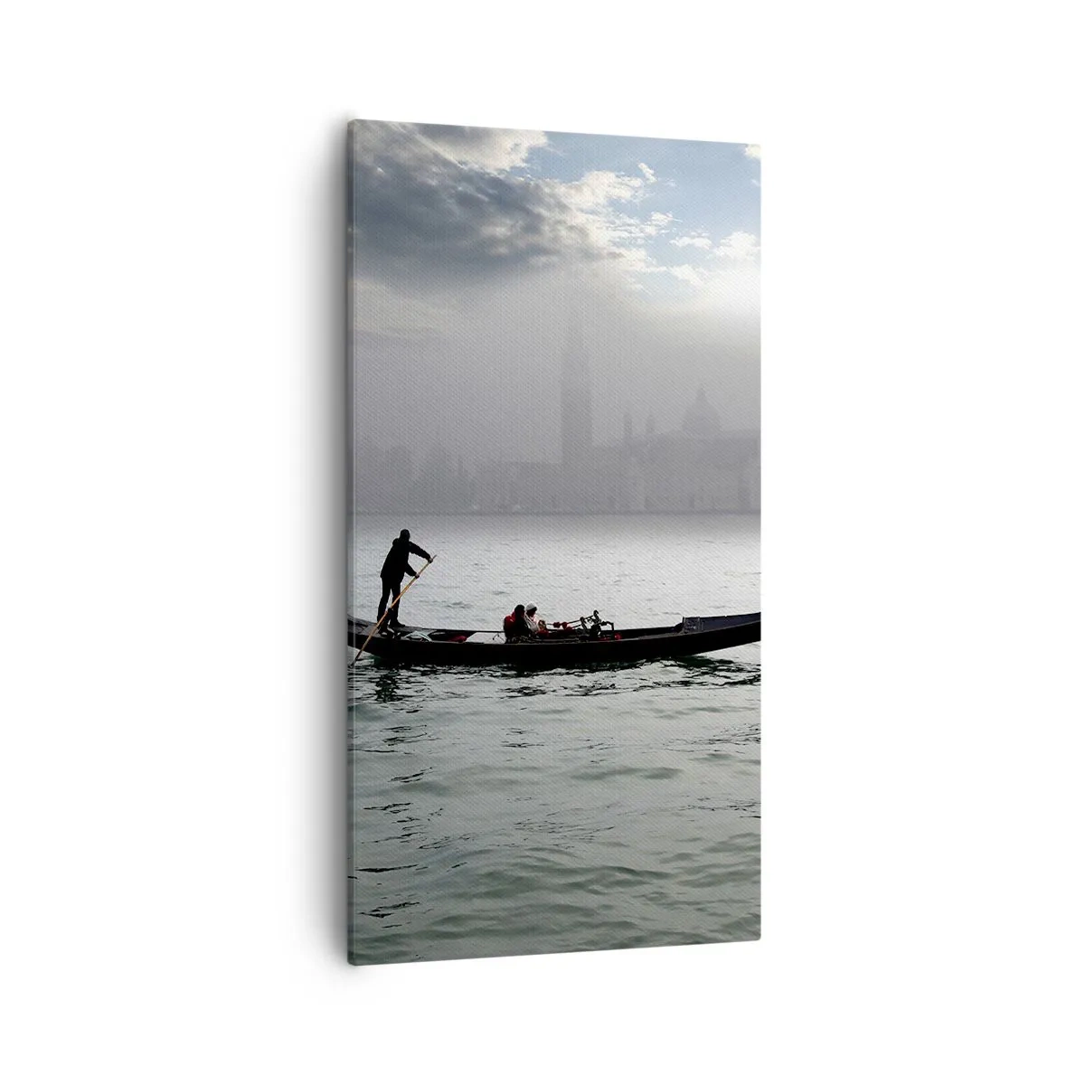 Cuadro sobre lienzo - Impresión de Imagen - Una fabulosa ciudad de agua y niebla - 55x100 cm