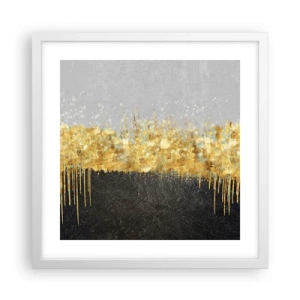 Póster en marco blanco - Hacia arriba y hacia abajo - 40x40 cm