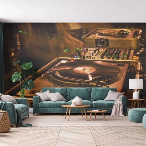 Fotomural Premium Sand - ¿Puedes sentir el poder? - Música, DJ, Vinilo - 500x350 cm