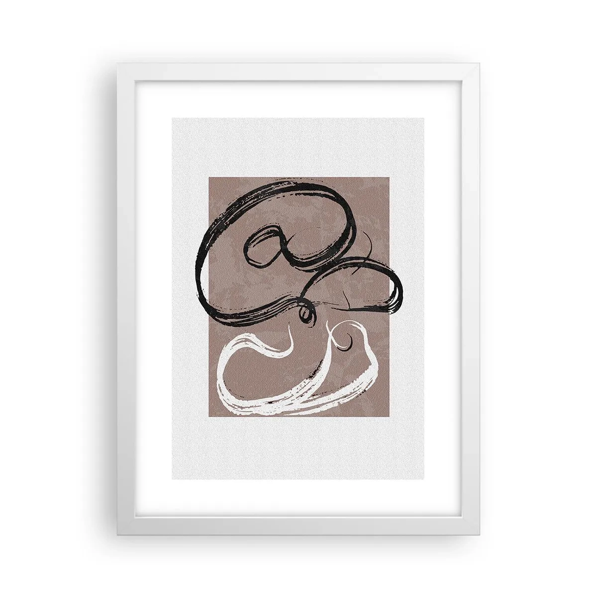 Póster en marco blanco - Composición: la búsqueda de la plenitud - 30x40 cm