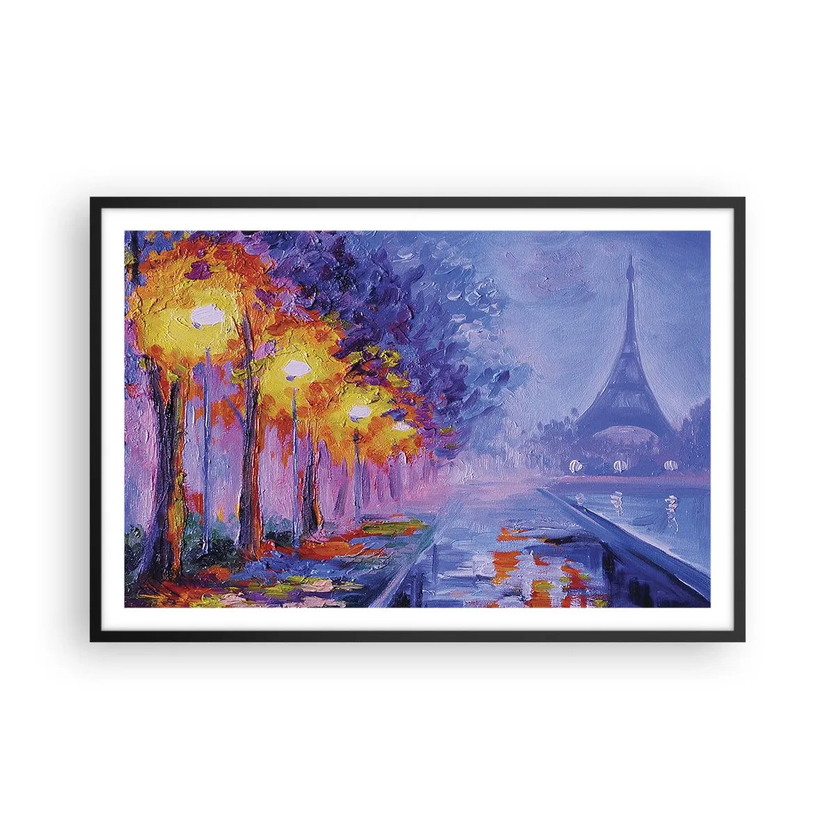 Póster en marco negro - Un paseo de ensueño - 91x61 cm