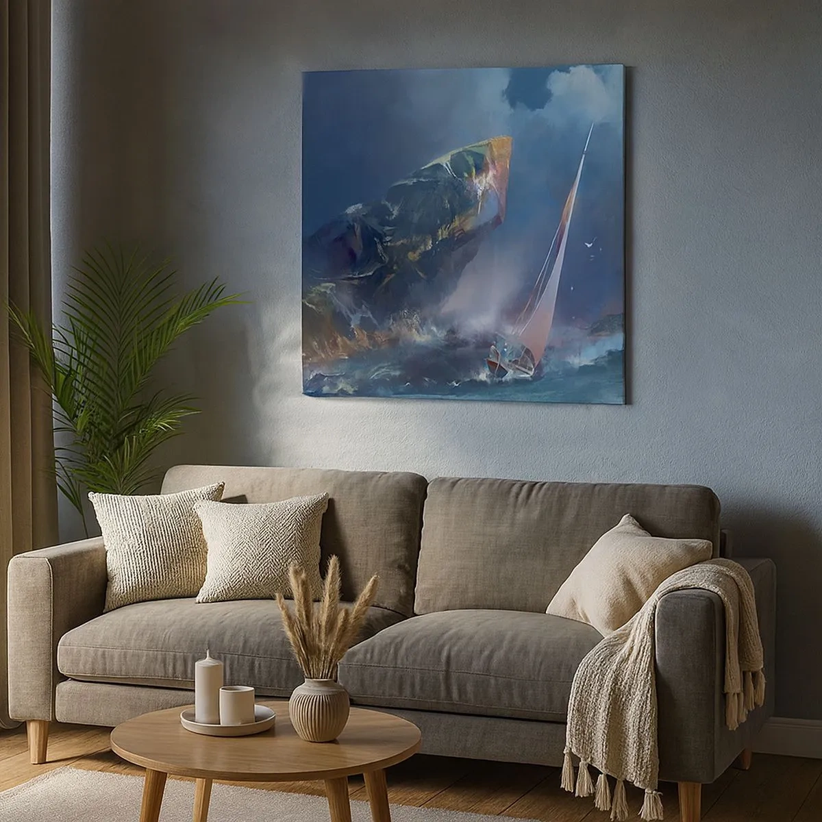 Cuadro sobre lienzo - Impresión de Imagen - La gloria es para los valientes - 30x30 cm