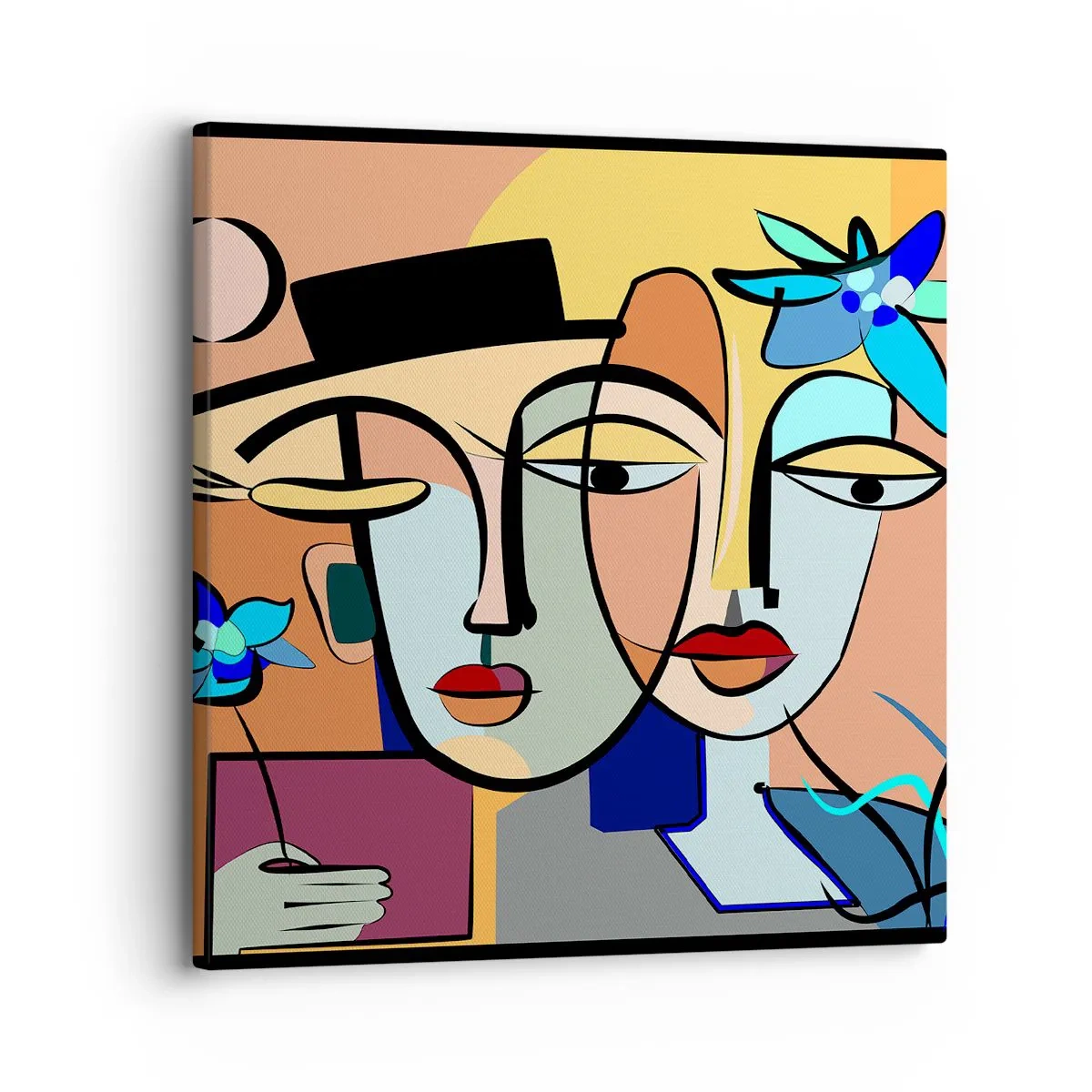Cuadro sobre lienzo - Impresión de Imagen - Randez vous de Picasso - 30x30 cm