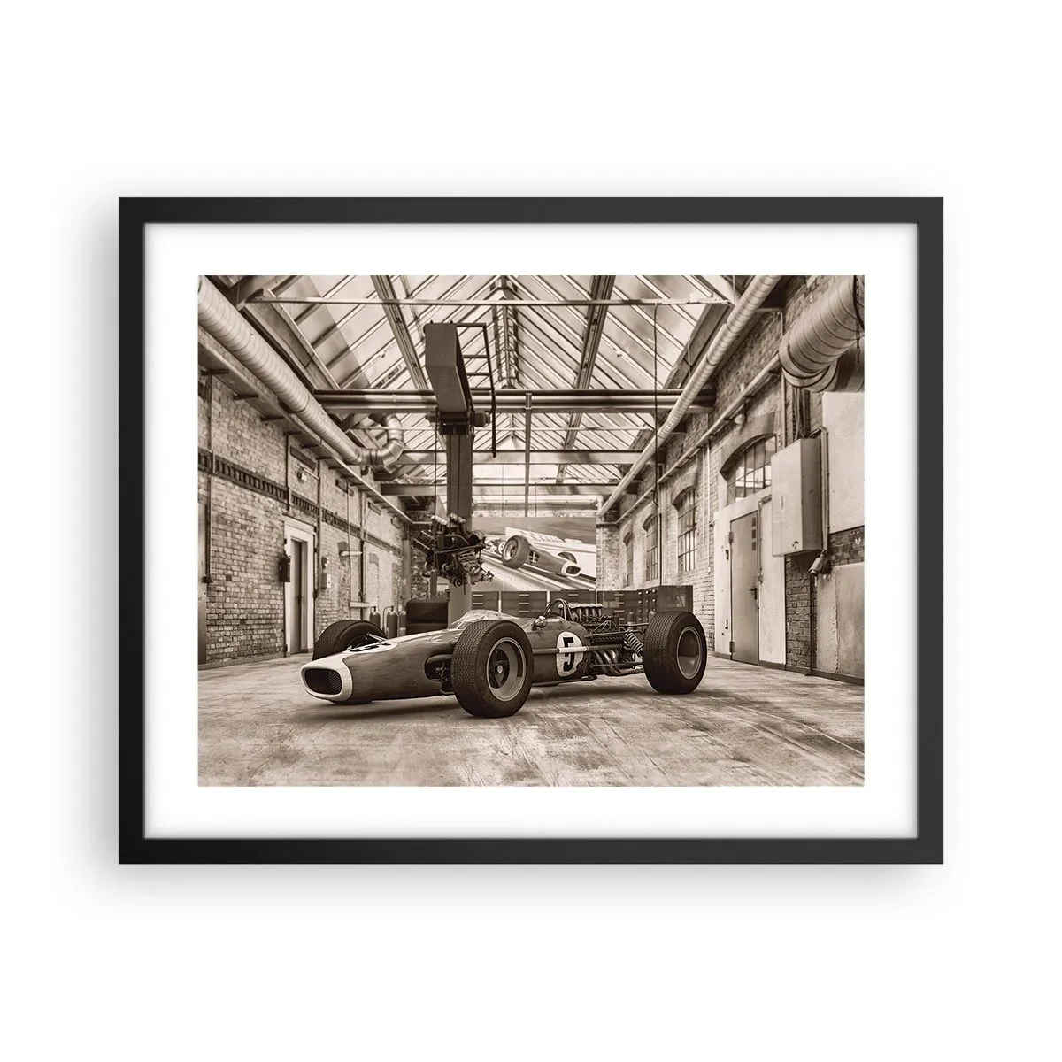 Póster en marco negro - El descanso del vencedor - 50x40 cm