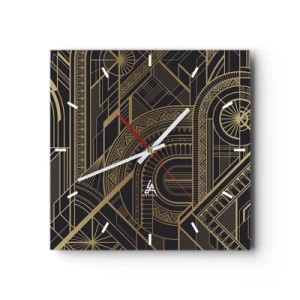 Reloj de pared - Reloj de vidrio - Conceptos, ideas, planes - 40x40 cm