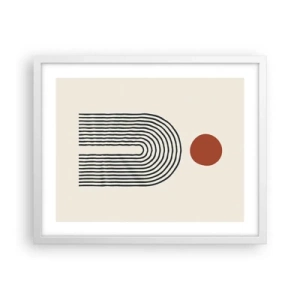 Póster en marco blanco - Magnetismo de formas y colores - 50x40 cm