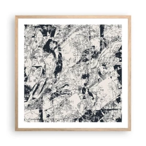 Póster en marco roble claro - La interpenetración de los opuestos - 60x60 cm