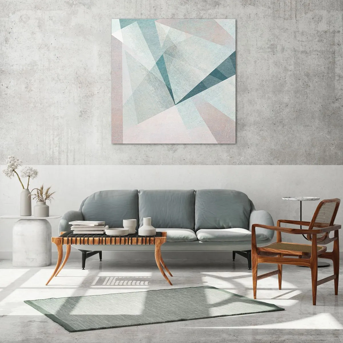 Cuadro sobre vidrio - Impresiones sobre Vidrio - Tranquilo pero dinámico - 70x70 cm