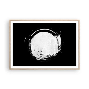 Póster en marco roble claro - La buena salida - 100x70 cm