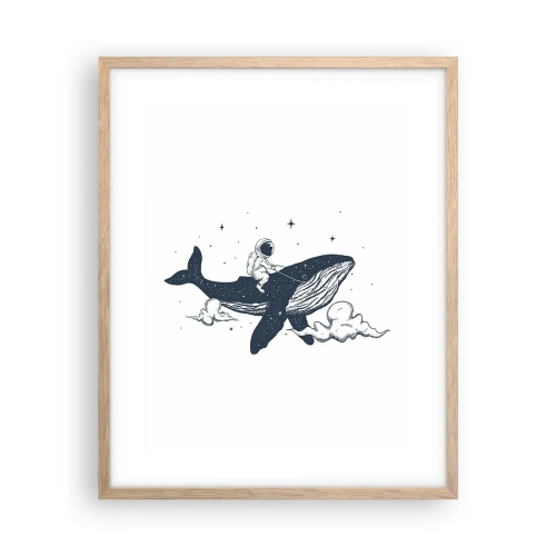 Póster en marco roble claro - Una aventura cósmica - 40x50 cm