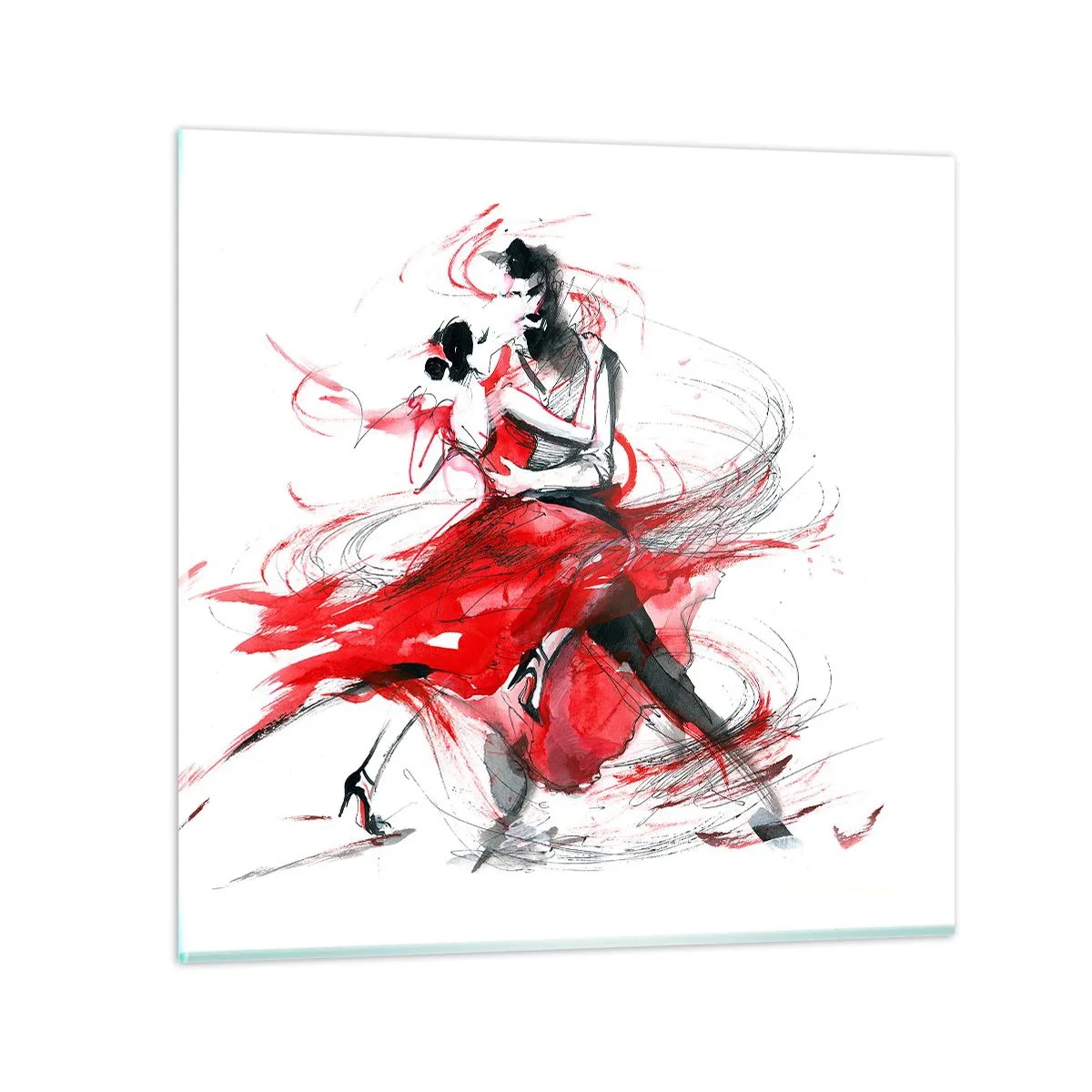 Cuadro sobre vidrio - Impresiones sobre Vidrio - El tango: el ritmo de la pasión - 40x40 cm