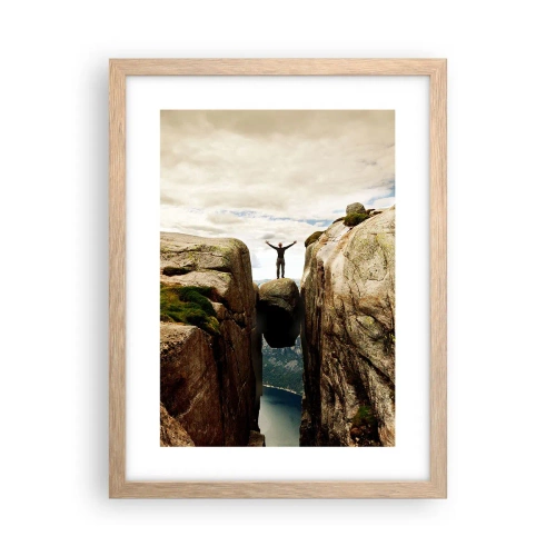 Póster en marco roble claro - ¿Cómo estoy? - 30x40 cm