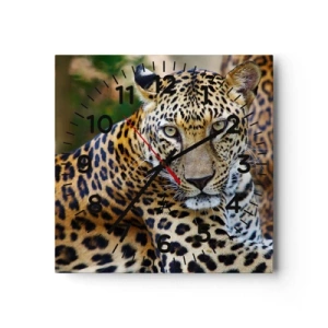Reloj de pared - Reloj de vidrio - Salvaje y tranquilo - 30x30 cm