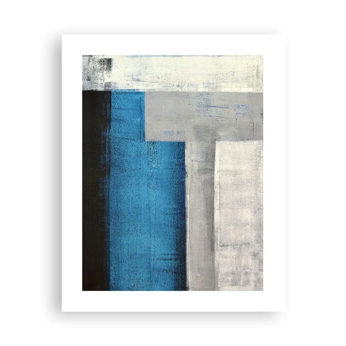Póster - Composición poética de gris y azul - 40x50 cm