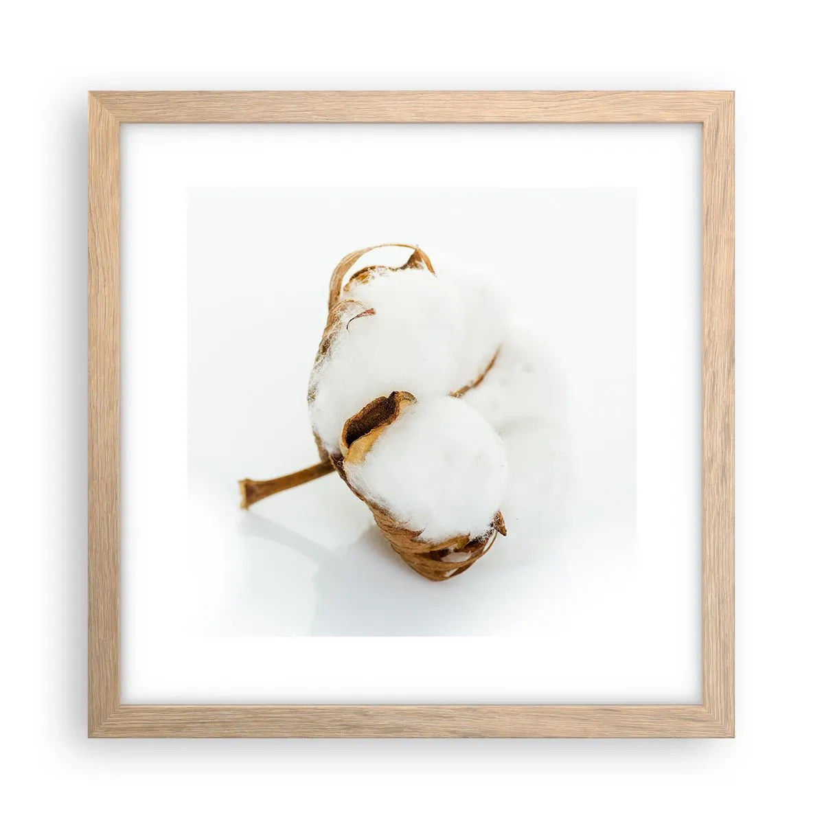 Póster en marco roble claro - Suave por naturaleza - 30x30 cm