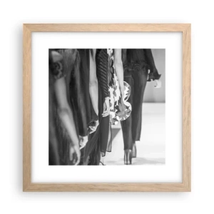 Póster en marco roble claro - Un desfile con estilo - 30x30 cm